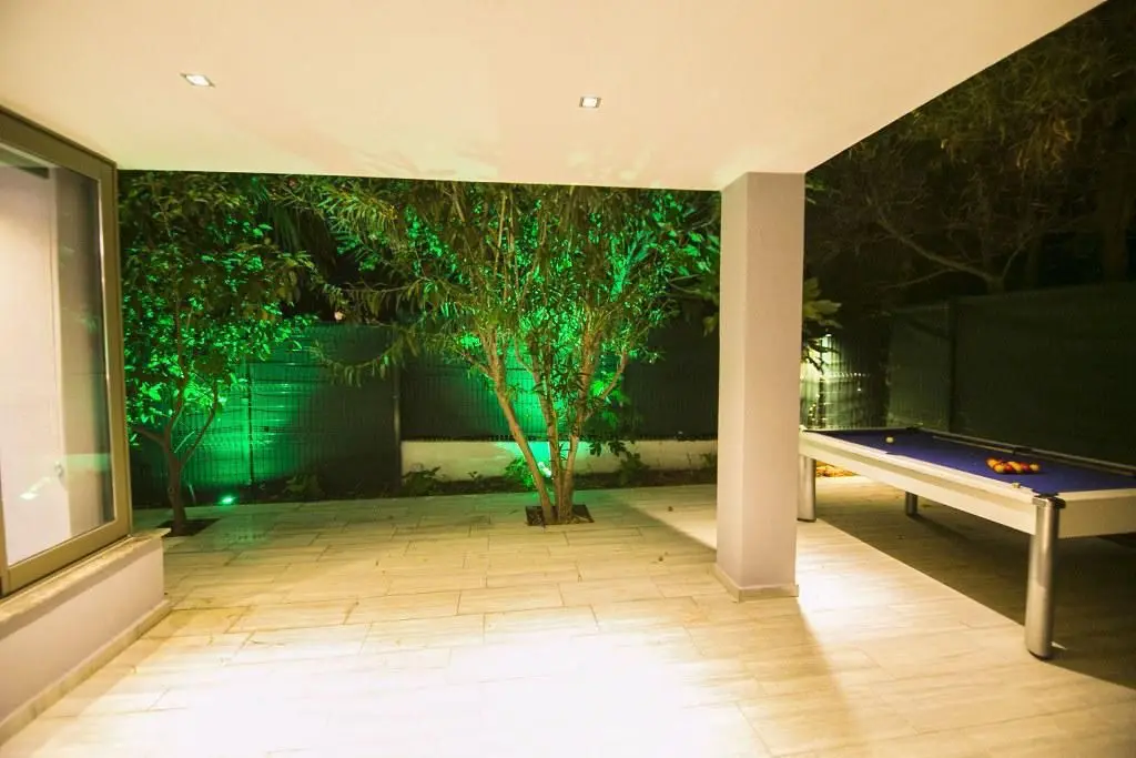 Shaded terrace